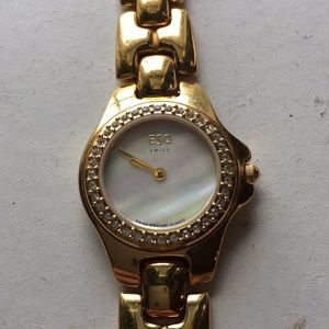 ESQ Swiss Quartz gold watch.